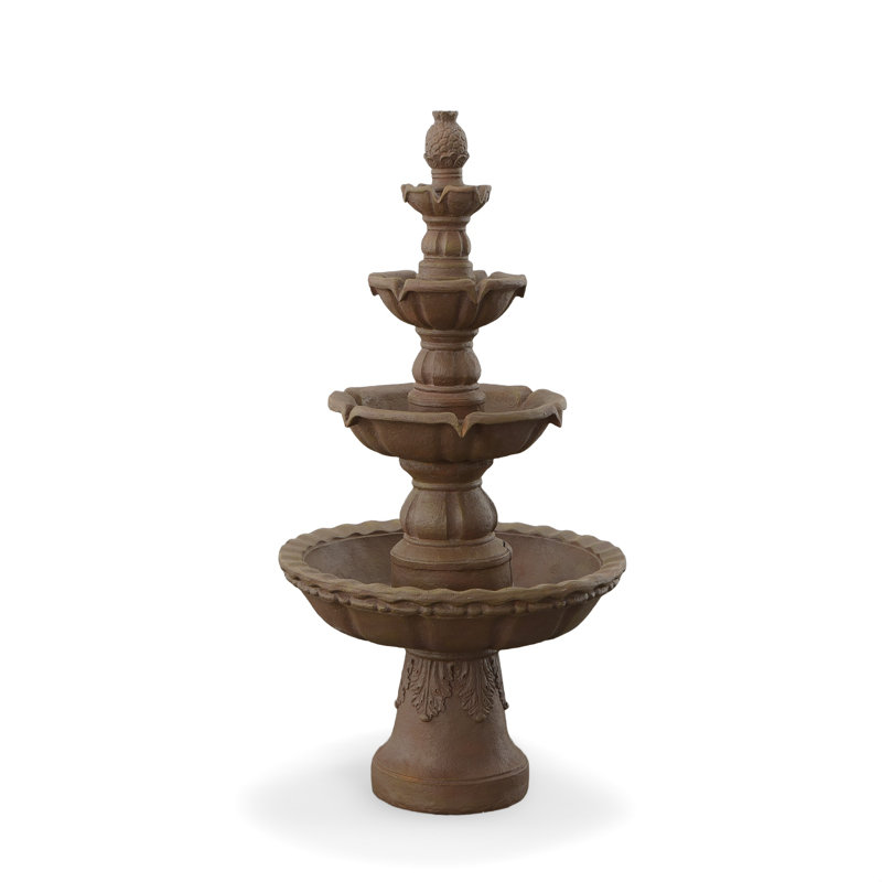 Outdoor Weather Resistant Fountain, Brown