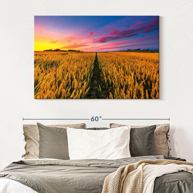 Harnek Wheat Field Path, 34" H x 51" W