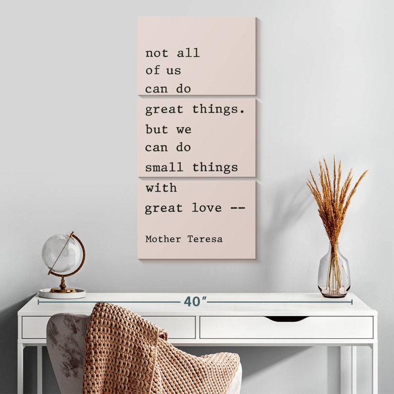 Citation de Mère Teresa, H 32 po x l 15 po