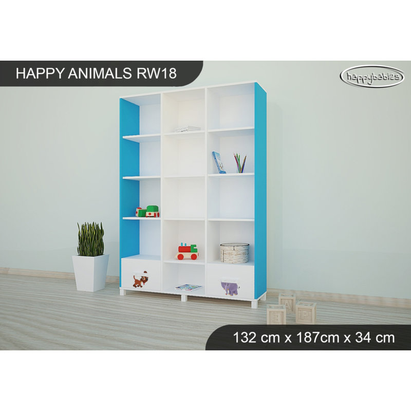 187cm H X 132cm W Kids Bookcase, Blue