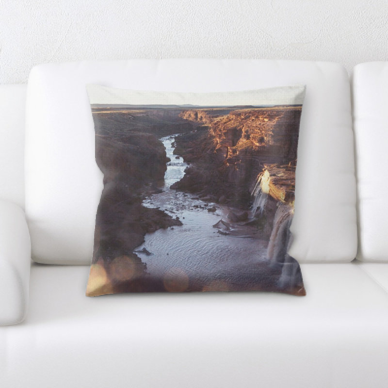 Waterfall Microsuede Reversible Throw Pillow