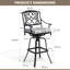 Tabouret de bar pivotant en aluminium 29,7 po Roark avec coussin Sunbrella-481836849