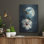 «Hibiscus and the Moon» par Andreas Magnusson, art mural en métal, 12 po x 16 po