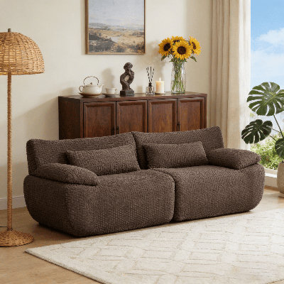 Boneless 78.8" Modular Sectional Sofa – Modern Cloud Couch with Support, Upholstered Boneless Design for Living Room or Apartment