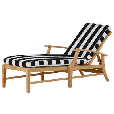 Croquet Teak Chaise Without Wheel - Natural Teak