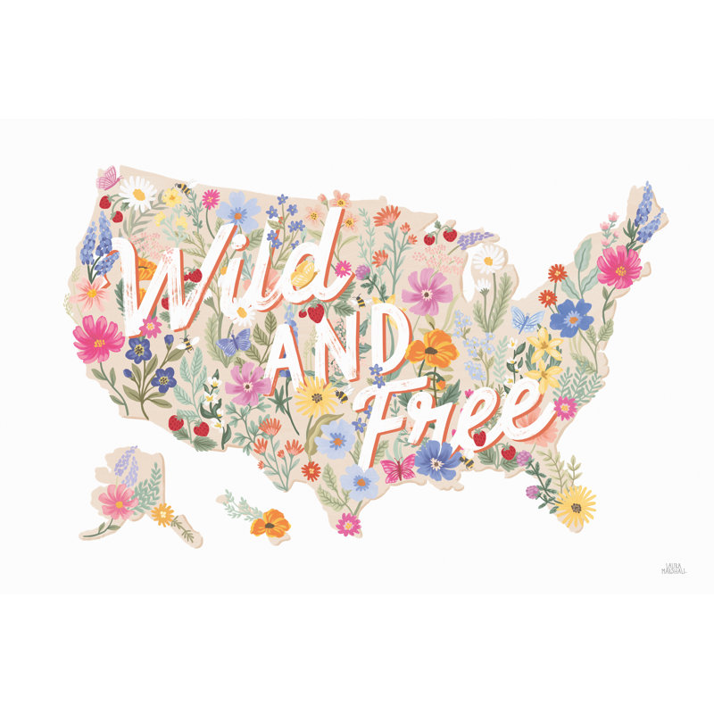 Wild Meadow USA by Laura Marshall - Wrapped Canvas Art Prints, 30cm H x 46cm W x 3.8cm D