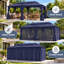 Gazebo de terrasse à double toit, structure en acier, 3 m de large x 6 m de profondeur-136324536
