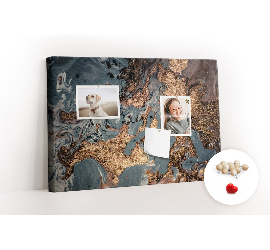 Wall Mounted bulletin board print wall art notice boards for office corkboard Decoration marble