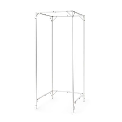 Cloison de vestiaire rétractable - Structure blanche avec tissu
