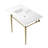 Kingston Brass Edwardian 37-Inch Ceramic Console Sink with Brass Legs-62257204-62257205