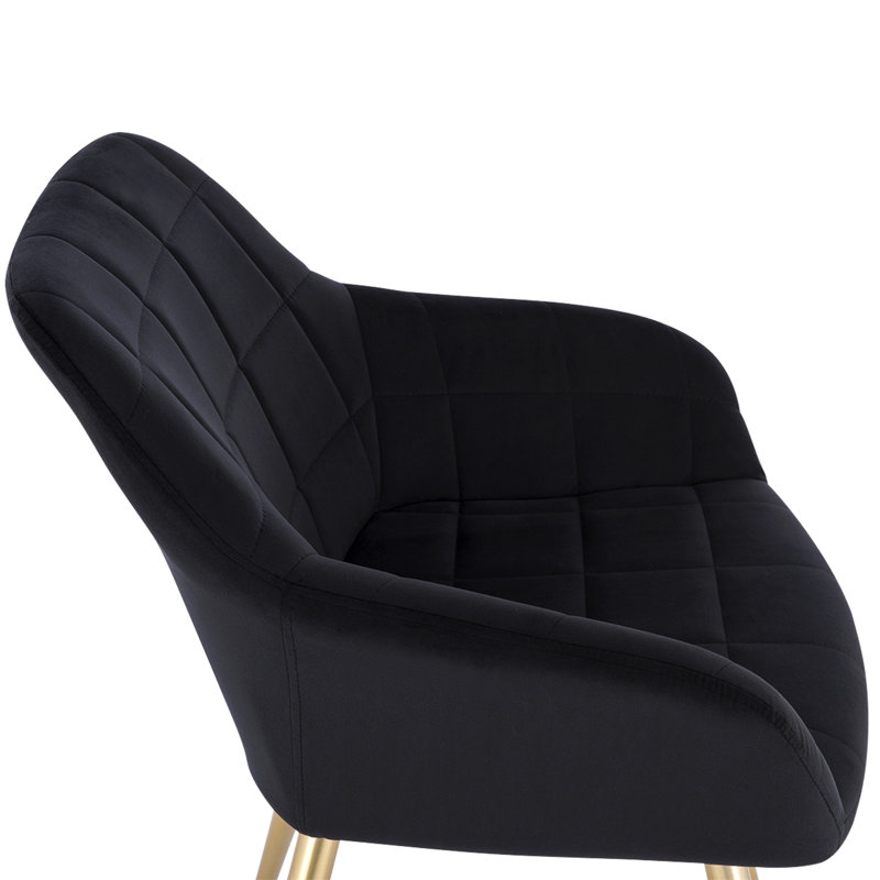 Palumbo Upholstered Dining Chair, Gold, Black