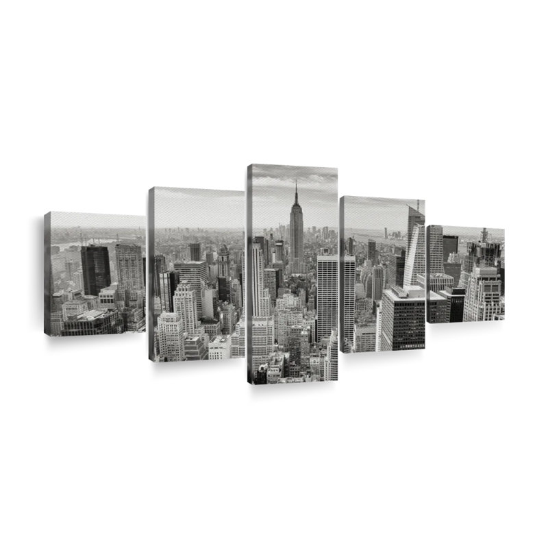 Massive Manhattan Skyline 5 pièces, H 92 po x l 42 po x P 1,25 po