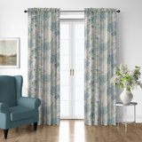 Under The Sea  Ocean Cotton Rod Pocket Drapery Panel Set of 2