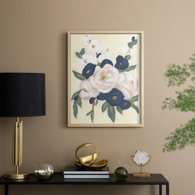 «Garden Party Bouquet I», reproduction encadrée - bois massif