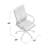 Roe Executive Swivel Chair, High Back Gray Faux Leather, Chrome Metal-118318893