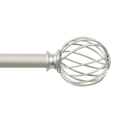Fast Fit™ Fast Fit™ Easy Install Brushed Nickel Adjustable 0.625" Single Curtain Rod