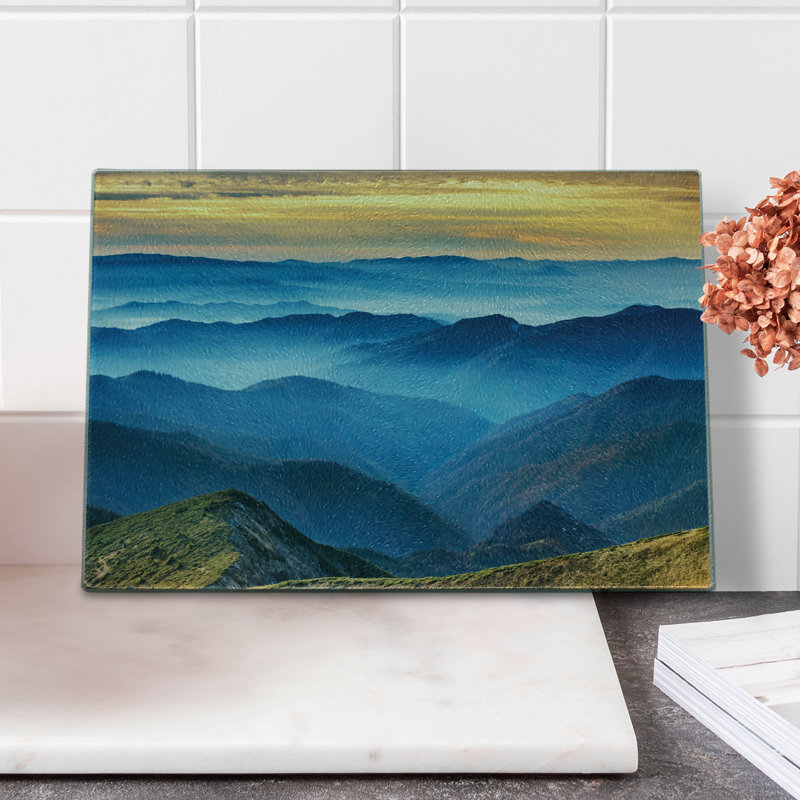 Planche à découper en verre trempé d'Ambesonne Appalachian
