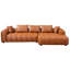Canapé modulaire droit Clark - Cuir cognac
