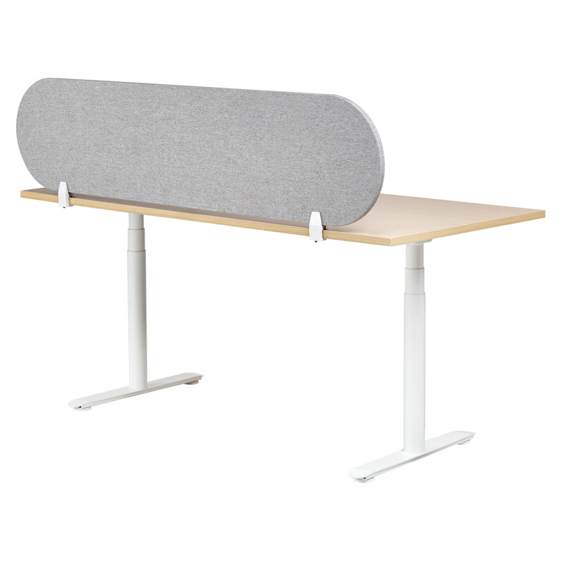 Grey Desk Dividers, Light Grey, 40cm H x 160cm L