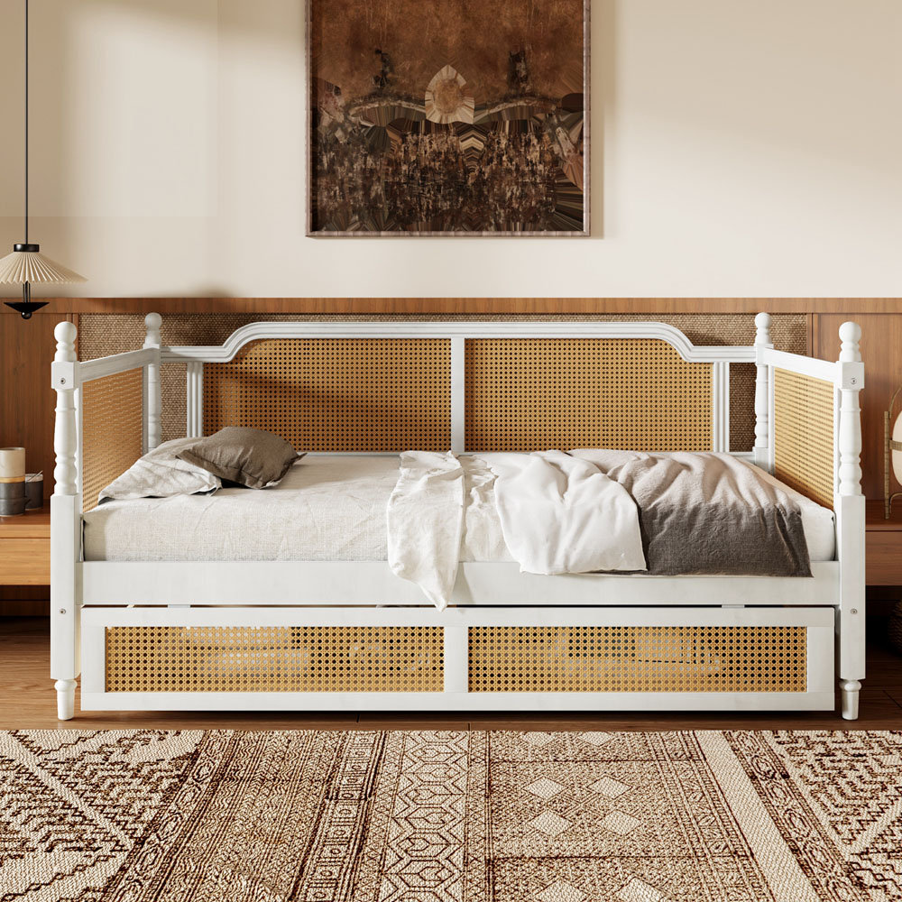 Bay Isle Home™ Traditional Style Rattan Daybed with 2 Drawers - Wayfair ...