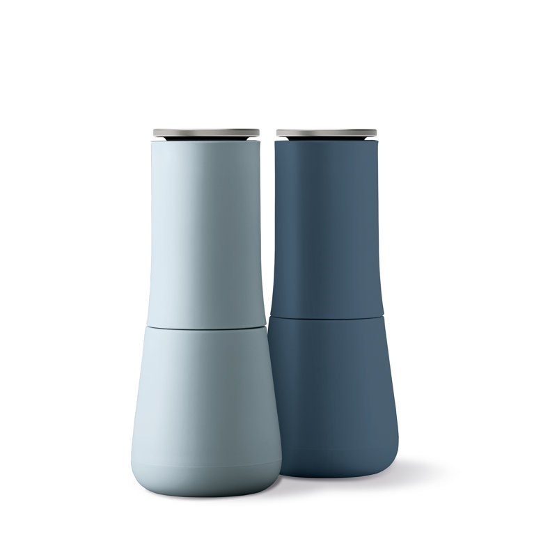 Joseph Joseph Milltop Non-Spill Salt and Pepper Mill Set, Sky