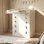 Table à langer blanche à 5 tiroirs avec plateau rabattable, commode pour chambre d'économie d'espace et table à langer blanche