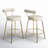 Kayson 25.5" Gold Swivel Upholstered Counter Stools-1129021423
