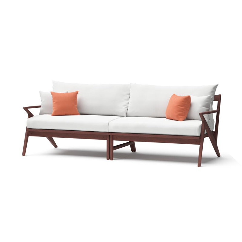Minhaj Sunbrella Outdoor Sofa, Cast Coral