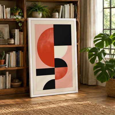 Forms in Rust Geometric - Wrapped Canvas