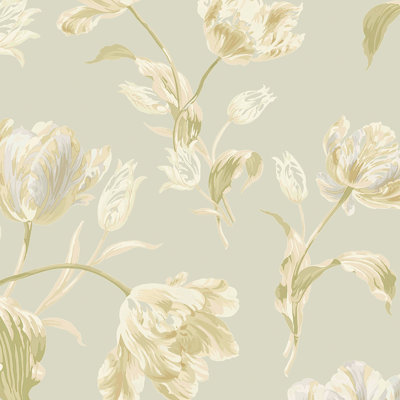 Laura Ashley Gosford Sage Green Wallpaper