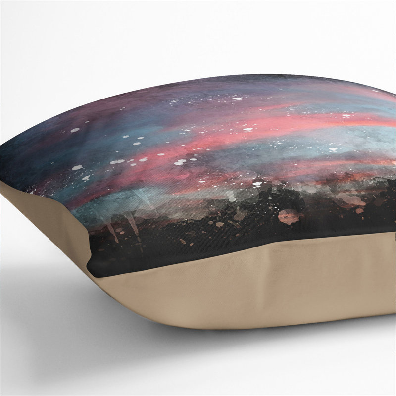 Sunset View Vol.2 Paint Splash Square Throw Cushion, 55cm H x 55cm W x 20cm D, Stone