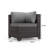 8 - Person Outdoor Furniture Rattan Patio Set With PE Rattan Base Fire Pit Table And Coffee Table-2006779855