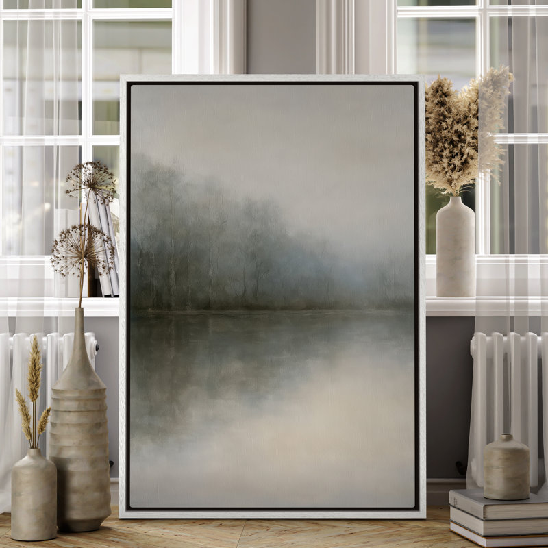 Art mural encadré, impressions murales abstraites rétro pour chambre à coucher - 16 po x 24 po, Blanc