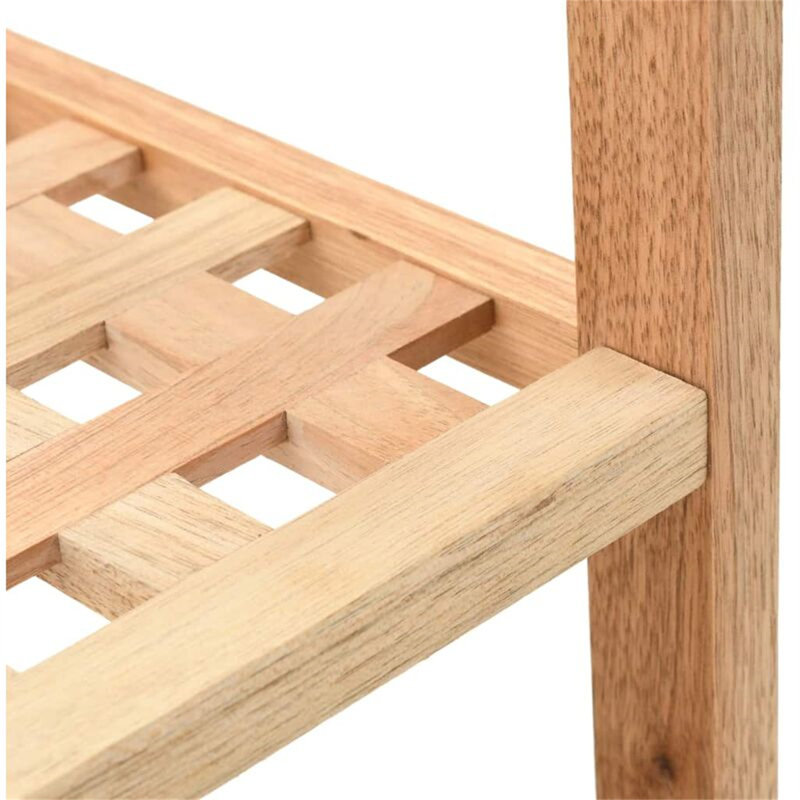6 Pair Solid Wood Shoe Rack