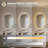 Scalloped Oval Frameless Led Lighted Bathroom Vanity Mirror With Anti-fog, 3 Color Temperature & Dimmable Touch Control-9223654