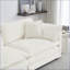 Ensemble de canapé modulaire, ensemble de salon moderne à 1 + 3 places avec structure en bois massif | Blanc neige | Chenille-811176201