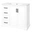 Meuble-lavabo 36 po avec lavabo en céramique, esthétique blanche, 3 tiroirs, tablette réglable et structure en bois massif-786714295-786714292