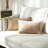 Cozy Pillowcase Set - 2 Pack Rectangle Throw Pillow Covers for Bed Couch Sofa Bench - Solid Beige - Soft & Stylish Home Decor