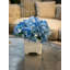 Mixed Hydrangeas In White Woven Planter-217356764