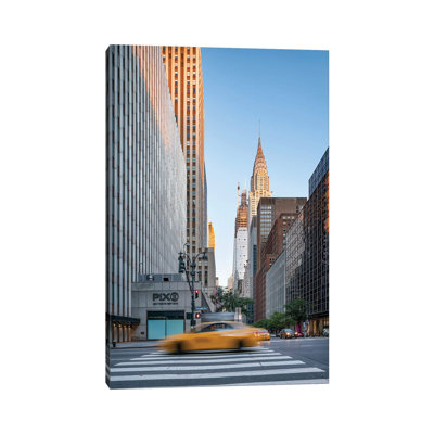 Chrysler Building At Sunrise, Midtown Manhattan by Jan Becke - Wrapped Canvas Print
