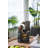8.5X5.1X13.6" Decorative 4 Tier Broken Pot Water Fountain With LED Light
