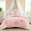 Édredon en chenille réversible à motif floral double / grand rose avec coussin décoratif à motif floral à l'envers, lavable à la machine, rembourrage 4 pièces, preuve