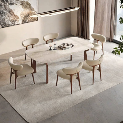 Vintage sintered stone dining table set