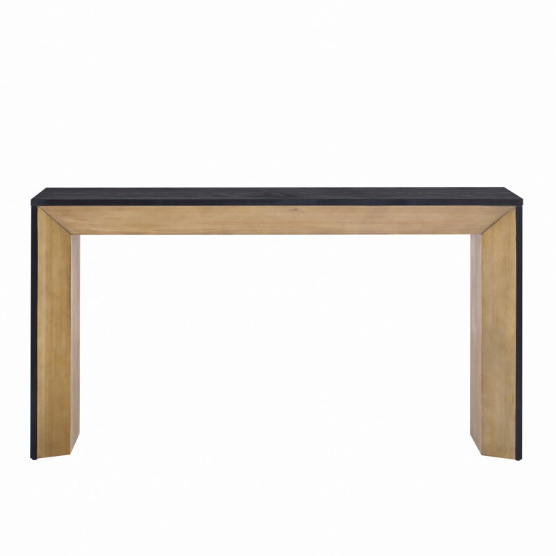 Mirod Elegant Console Table with Fireplace Design and Veneer Top, Perfect for Hallways, Living Rooms, or Entryways