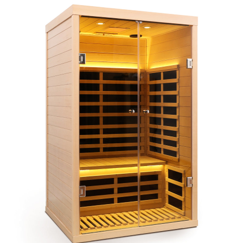 Pièce de la pruche de deux personnes à infrarouge lointain, à gauche et à l'avant, avec bande basse à ondes stables de 760 W, chauffage au cristal de carbone sans rayonnement, technologie de chauffage par tube en céramique, chauffage rapide de 15 à 15 minutes,