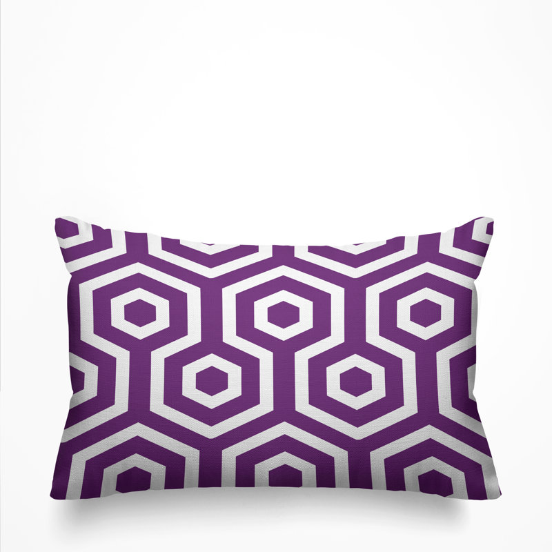 Housse et insert de coussin rectangulaire pour l'extérieur Hilton, Améthyste