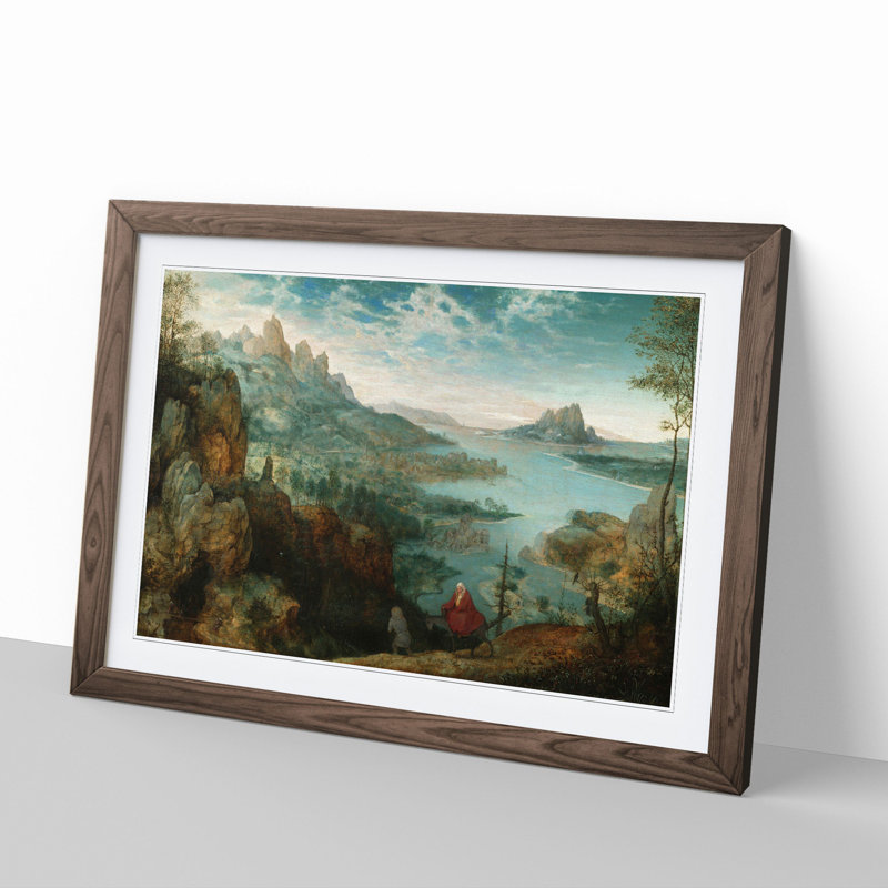 Flight to Egypt by Pieter Bruegel the Elder - Framed Print, Walnut Framed, 48cm H x 65cm W x 2cm D