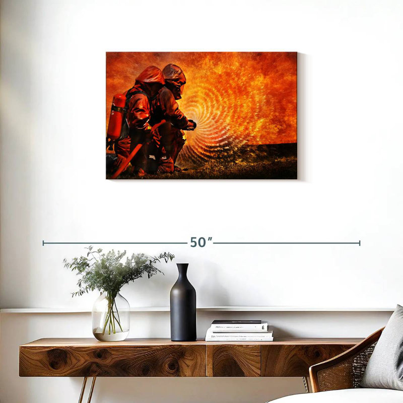 Alcaraz Firefighter Rings Of Fire, 20" H x 30" W