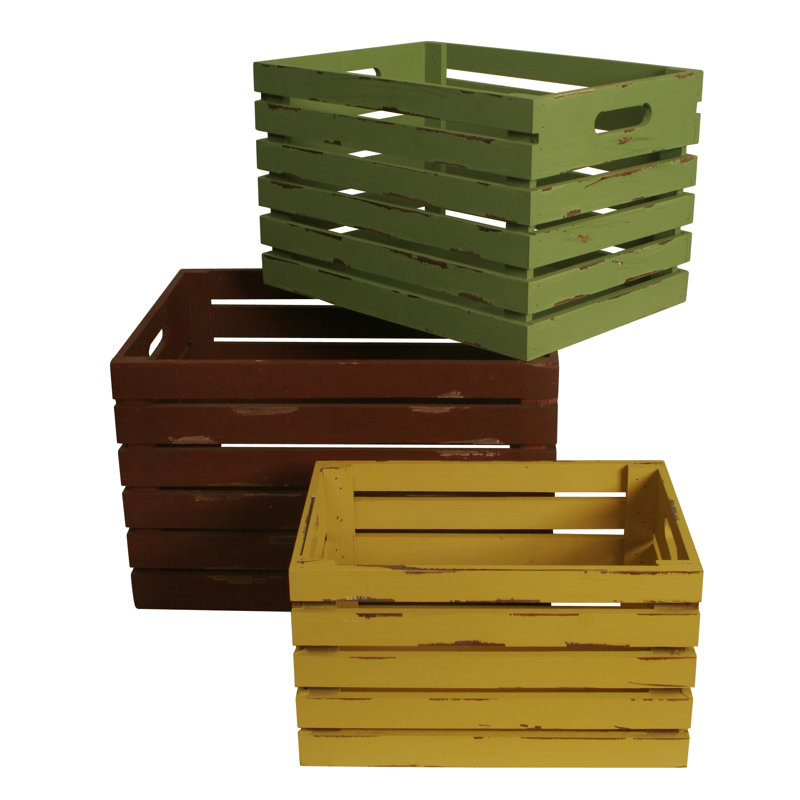 Gracie Oaks Solid Wood Decorative Bin