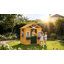 AIYAPLAY Wooden Playhouse Wendy House with Working Door Ages 3–8 Brown
